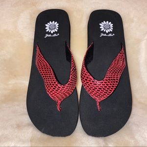 YELLOWBOX - Brie - red flip flops